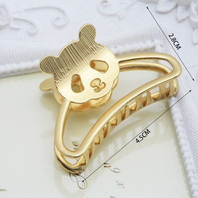 1Pcs smal Simple Wild Geometric Hair Claw For Women Girls Clamps Hair Crab Metal Hair Clip Claw Accessories Headwear: Rose Red