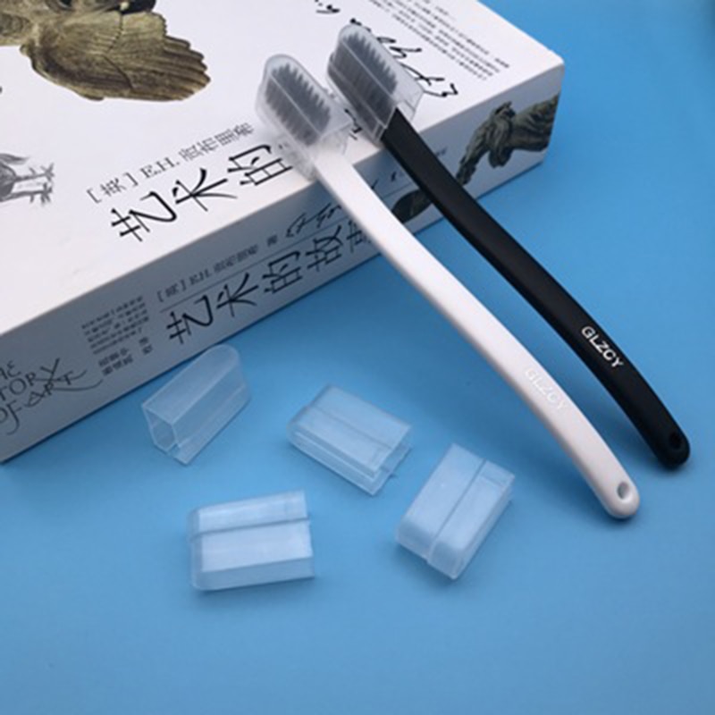 10 Stks/pak Transparante Plastic Tandenborstel Case Cover Holder Reizen Wandelen Camping Draagbare Borstel Cap Beschermhoes