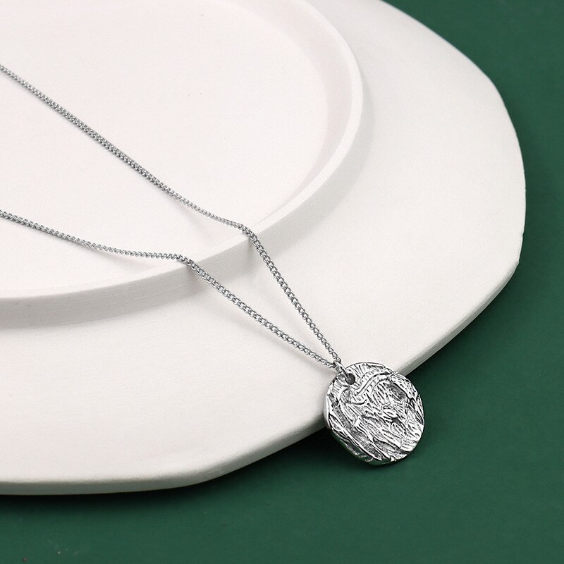 925 sterlingsølv halskæde dame rund halskæde sterling sølv smykker rund halskæde: Hvid