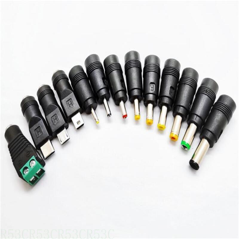 R53c strømkabler 5v usb  to 5.5 x 2.1mm strømkabel med 13 stik til router led