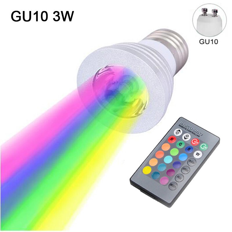 15W Bluetooth Smart Bulb LED 5W 10W RGB Magic Lamp E27 Color Change Light Bulb Smart Home Lighting Compatible IOS/Android: RGB GU10 3W