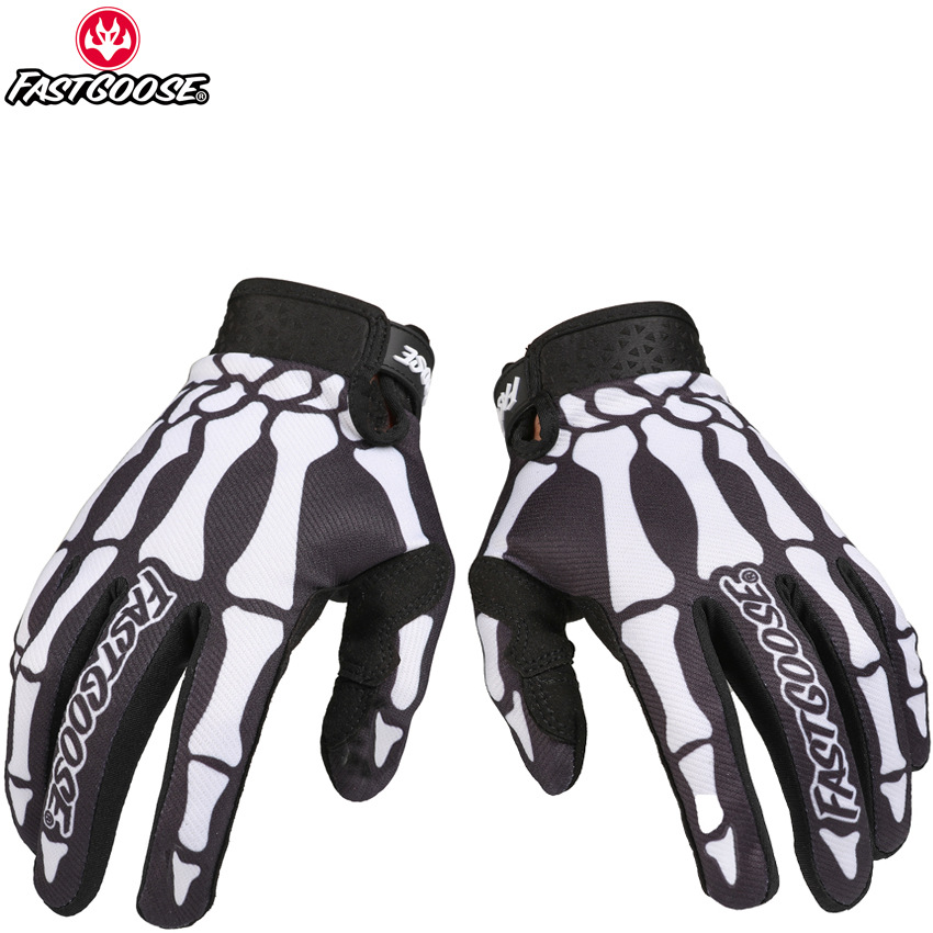 FASTGOOSE gants squelette Moto Motocross hors route MX BMX vtt ATV Guantes Moto vélo écran tactile gants de cyclisme