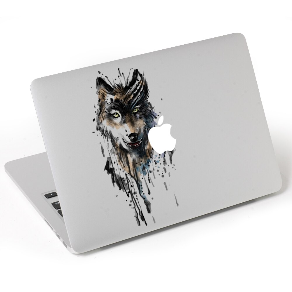 Pegatina de vinilo con ojos de Lobo, pegatina Air de 13 pulgadas para ordenador portátil para macbook Pro, carcasa de piel de dibujos animados para ordenador portátil para mac book