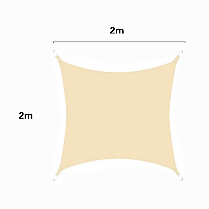 Outdoor camping Awning Summer Portable Shade SailRainproof Anti-UV Ultra-light foldable Sun Shelter Tent garden Hammock Shelter: beige 2x2m