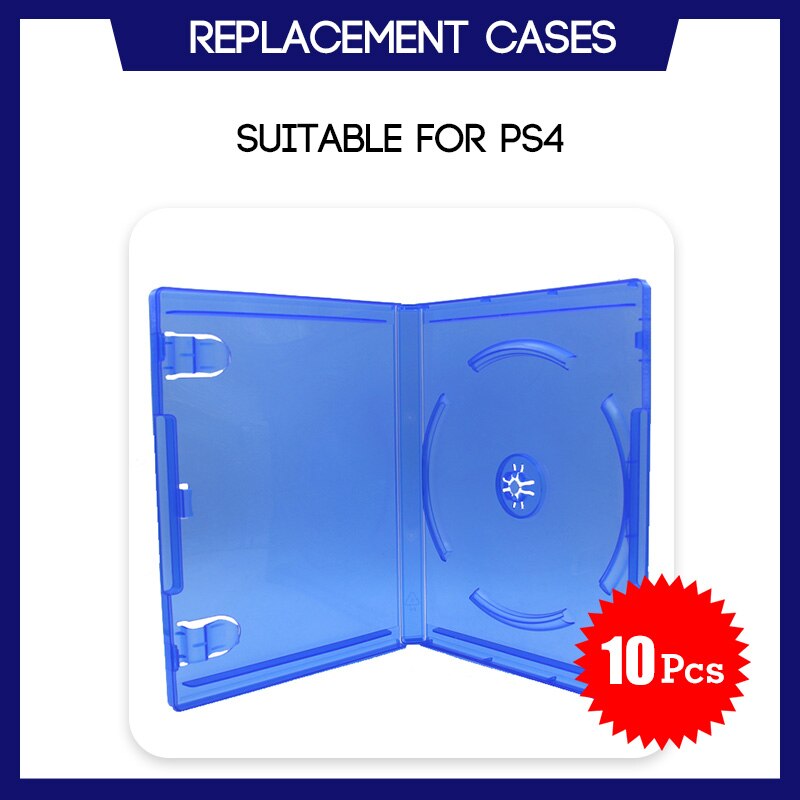 Vervanging Case Voor PS4 Game Disc Spare Blauw Game Blu Ray Box Enkele Cd: 10 Pcs