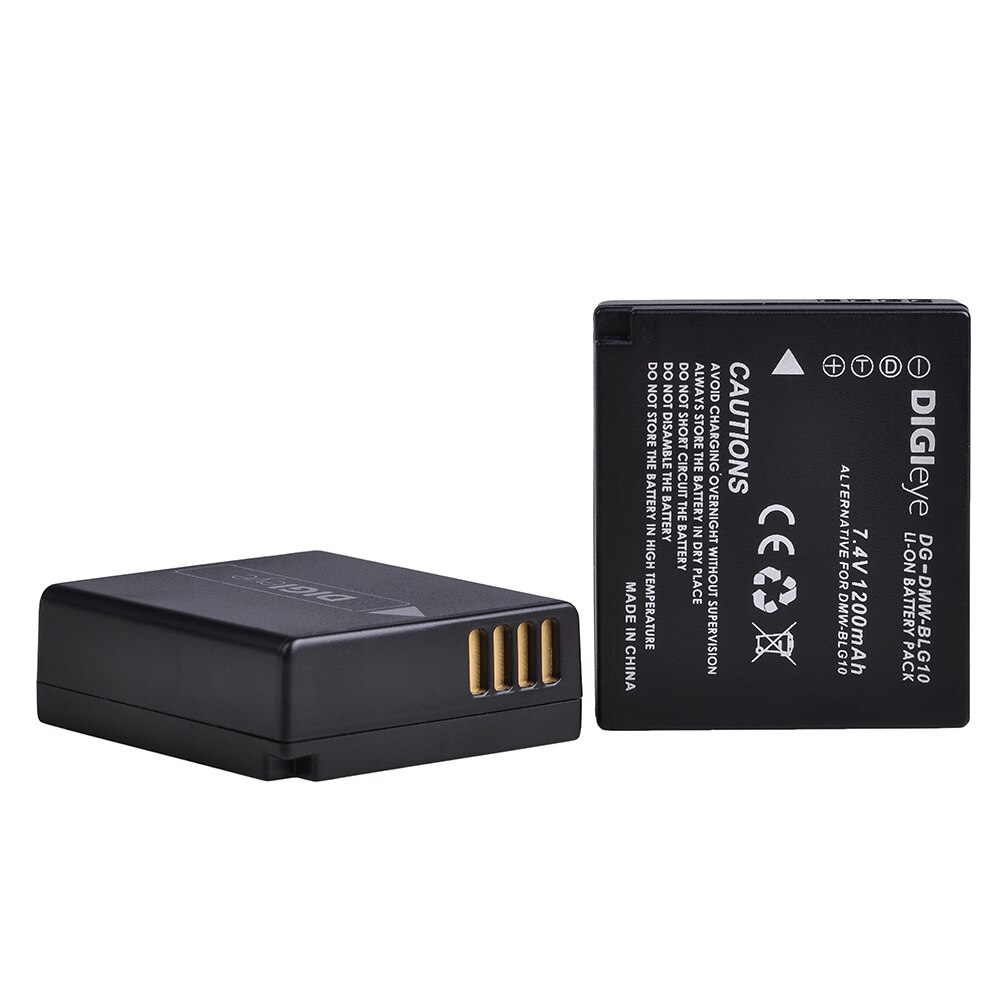 DMW-BLG10 BLG10E BLG10PP Batterie &amp; Chargeur LED pour Panasonic LUMIX GF5 GF6 GX7 GX9 GX80 GX85 ZS200 LX100 Caméras