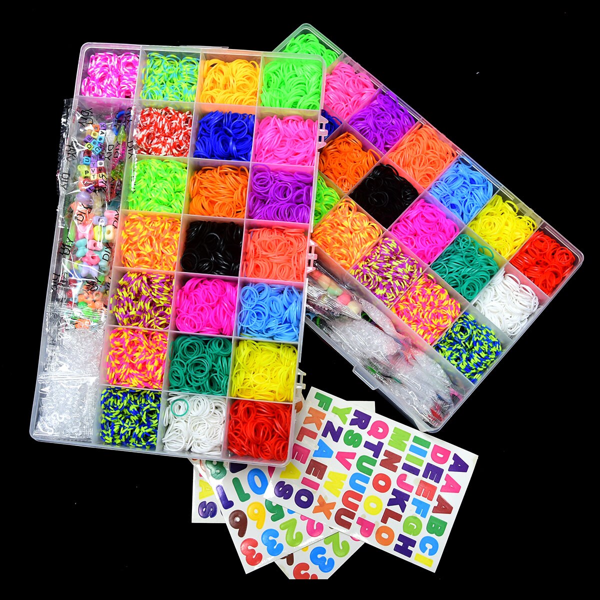 10000pcs Loom Rubber Bands Kits Beads Toys Set Hand Knitting Machine Handmade DIY Rainbow Weave Color Bracelet Girl