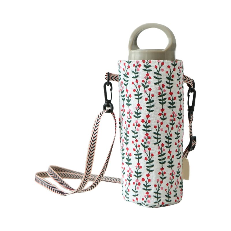 Sac porte-gobelet avec bandoulière réglable, bouteille d'eau créative, fourre-tout, sac porte-gobelet, pochette avec bandoulière, 87HA: 4
