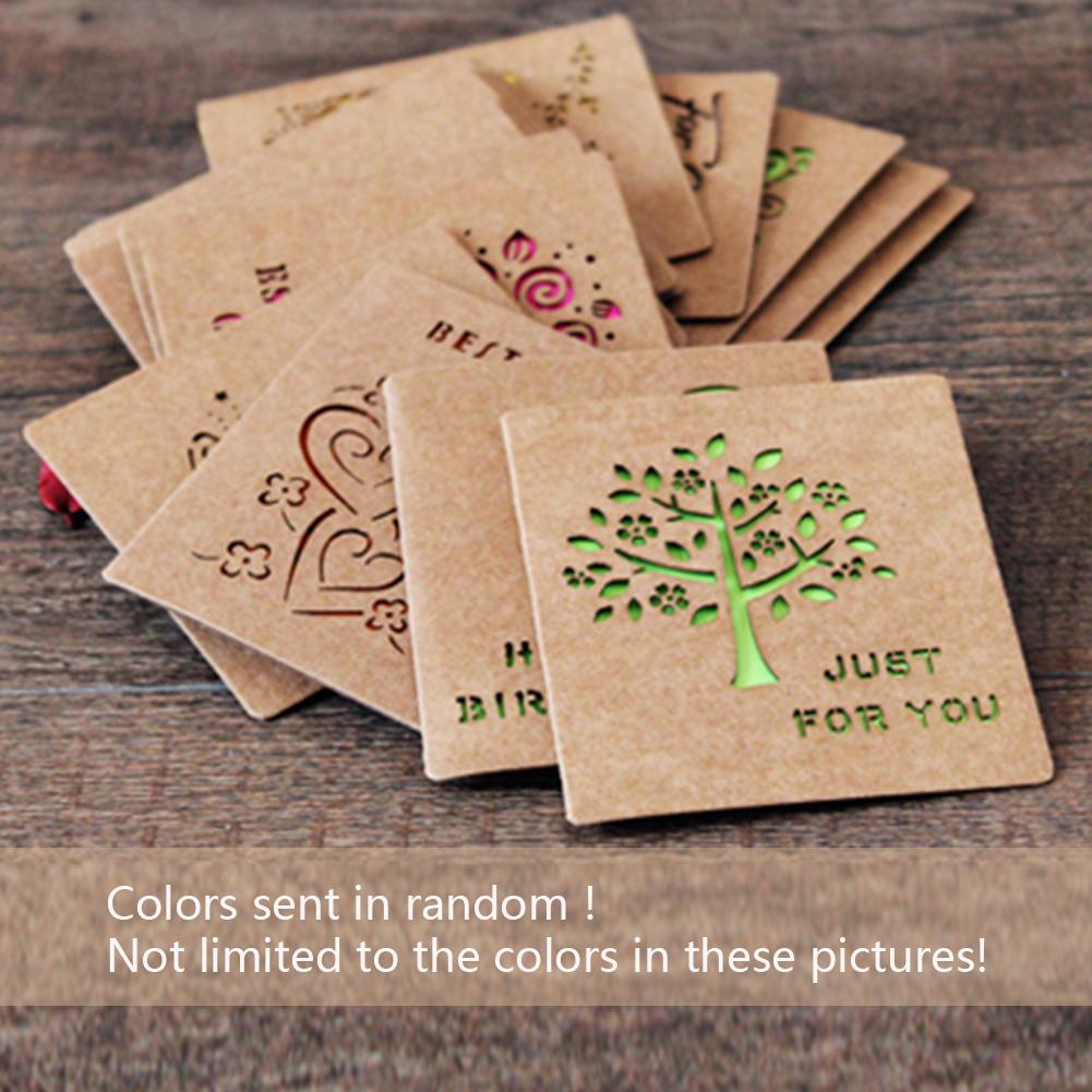 5 PCS Forest Pattern Lace Message Small Wedding Names Mother 's Day Teacher 's Day Greeting Card