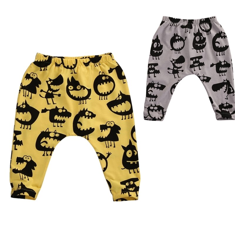 Newborn Baby Boys Girls Pants Bottom Print Leggings Trousers Soft Cotton Long Haren pants Clothing 0-3T