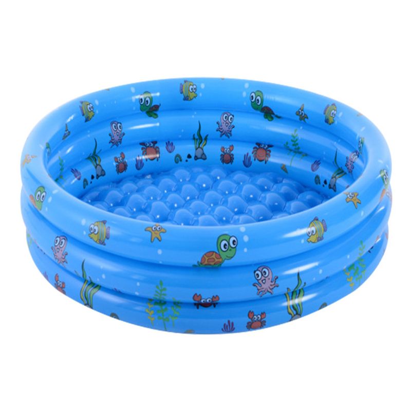 1 ensemble de piscine gonflable pour nourrissons piscine de sécurité ronde avec Kits de réparation pour enfants bébé enfant en bas âge utilisation d'été: Bleu