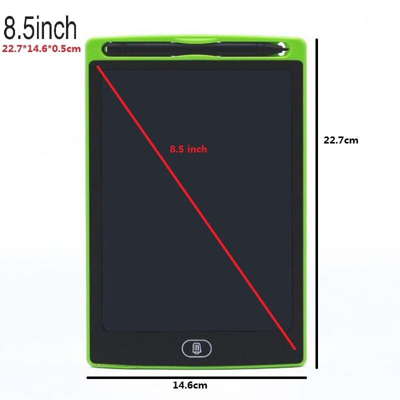 Tablette numérique Portable, écriture A3 A4 A5 pour enfants, tableau graphique LED, tableau à dessin, Graffiti, tableau Fluorescent peint à la main: 8.5 inches green