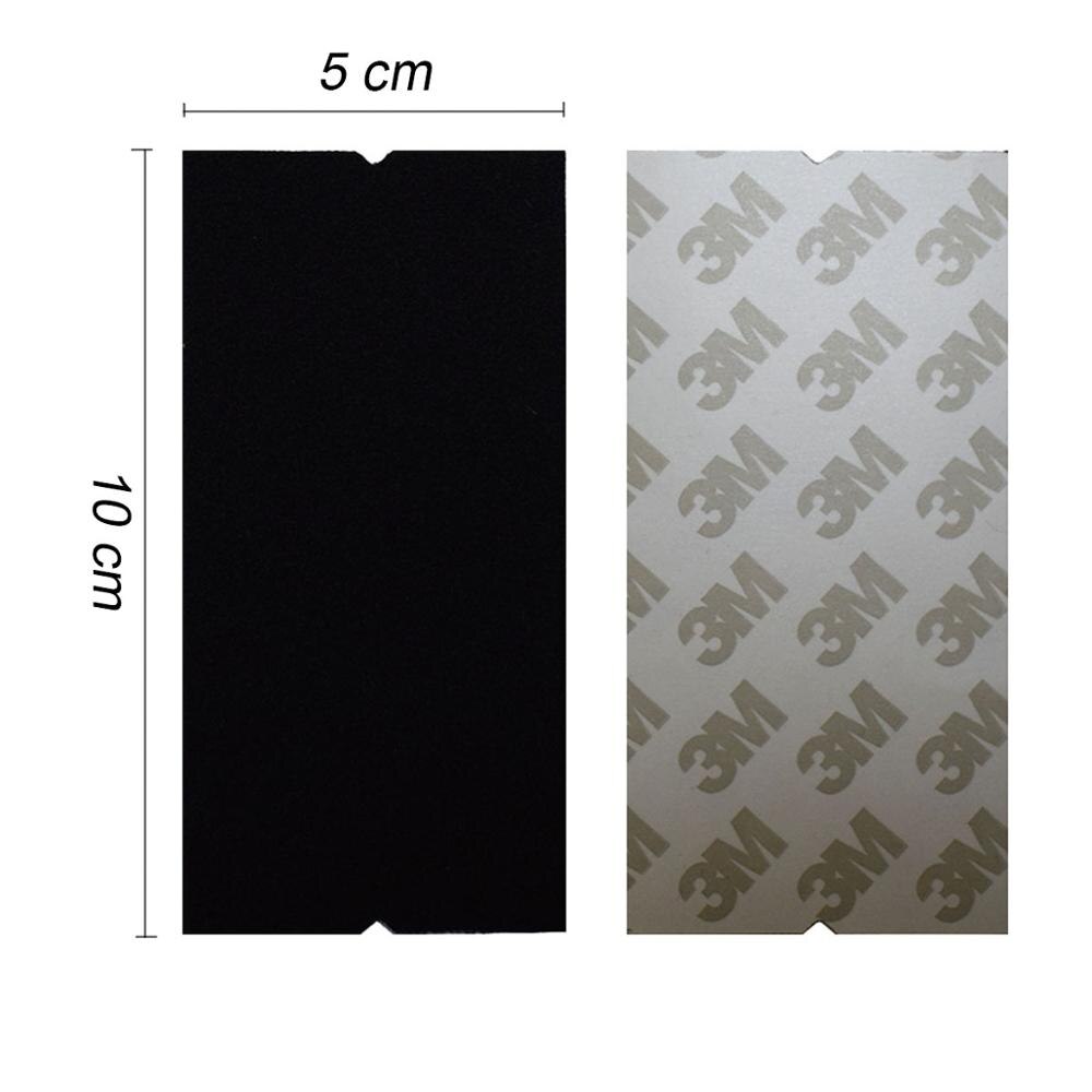10 stk sort klud 10 x 5cm stof udskiftelig filt med selvklæbende lim til 3m gummiskraber bil vinyl film indpakningsskraber  a08