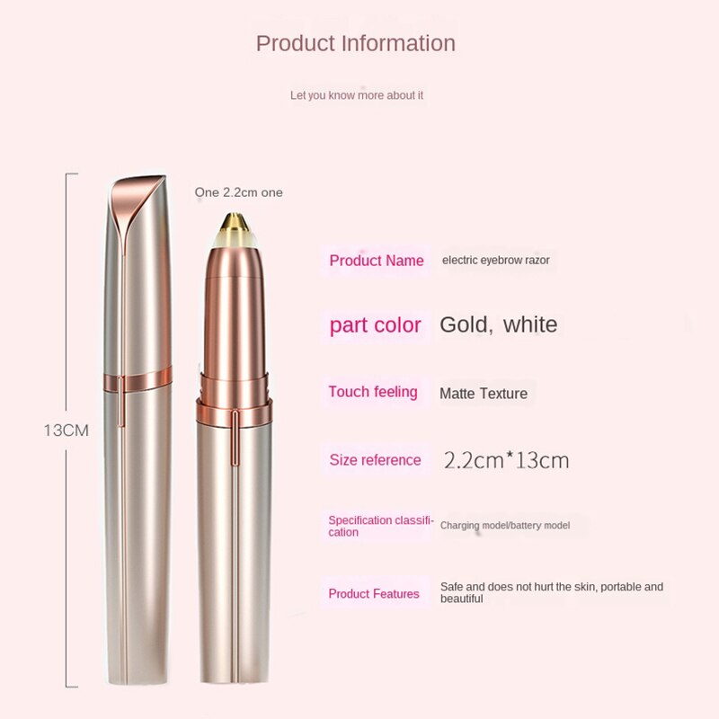 Épilateur à sourcils pour femmes, stylo épilateur à rasoir, rasoir, sans poils