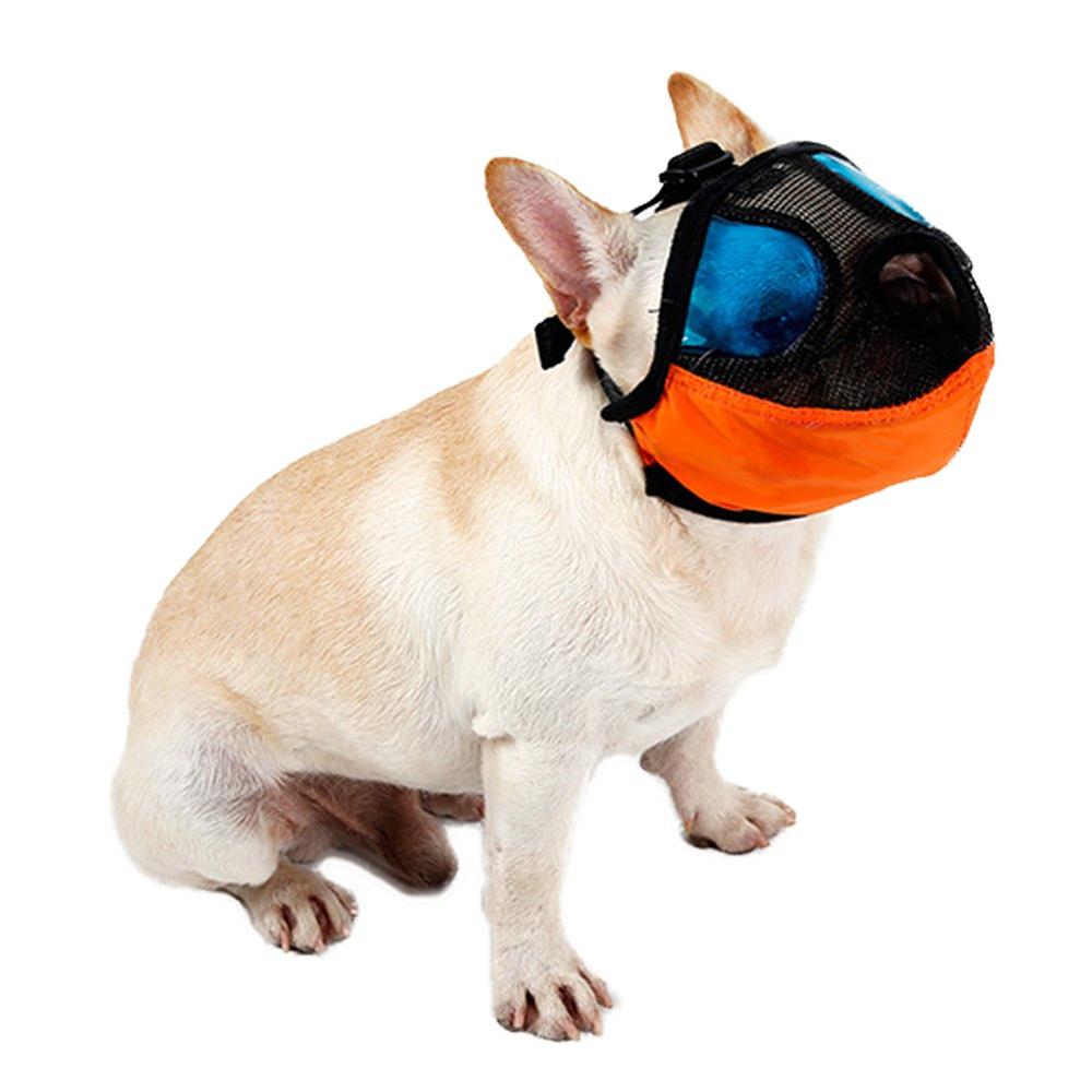 NACOCO Dog Muzzle Pet Mouth Mask Anti Barking and Biting Mesh Muzzles for Short Snout Dog