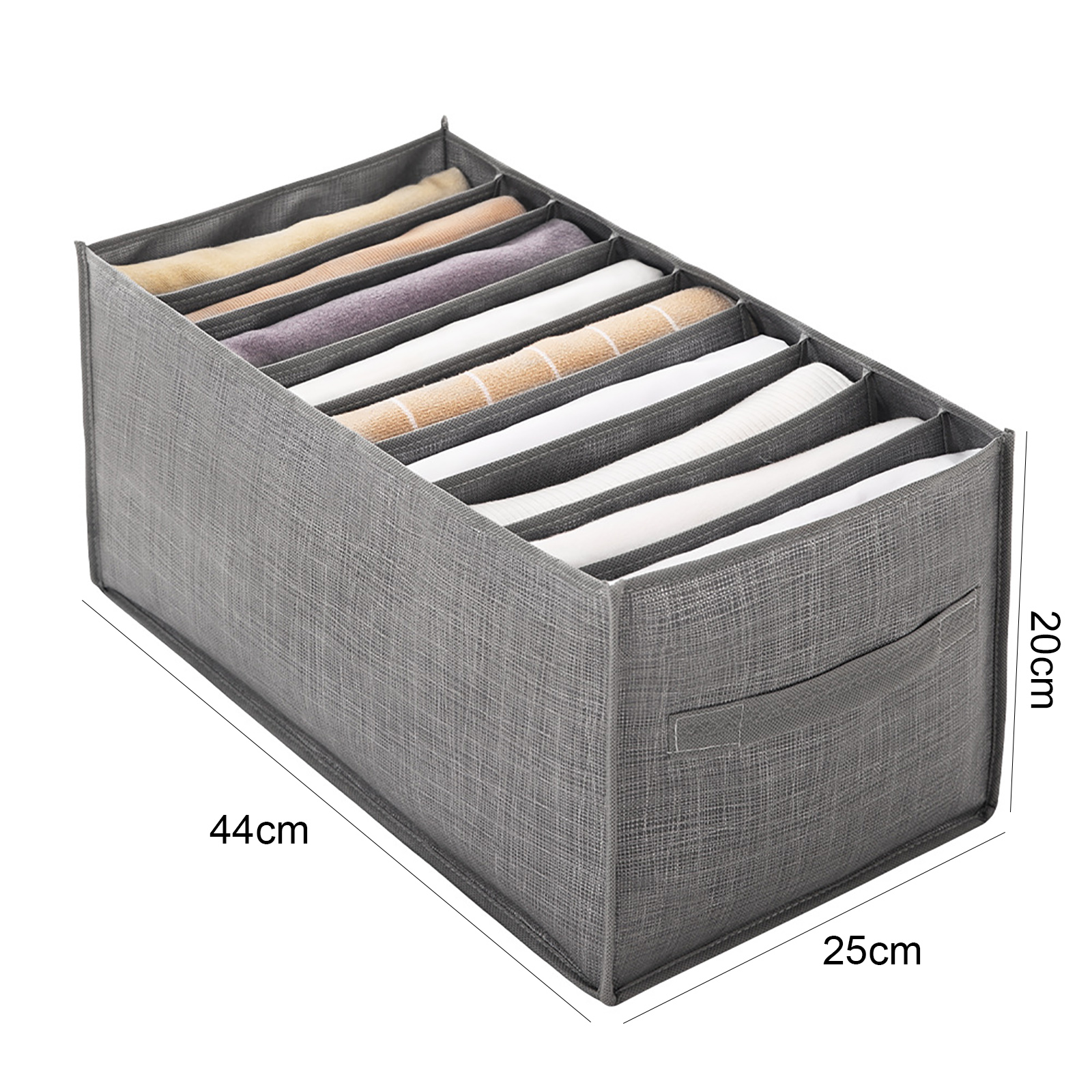 Wardrobe Clothes Organizer Jeans Compartment Storage Box Foldable Drawer7 Grids Jeans Storage Box Closet Wardrobe Clothes Compar: C