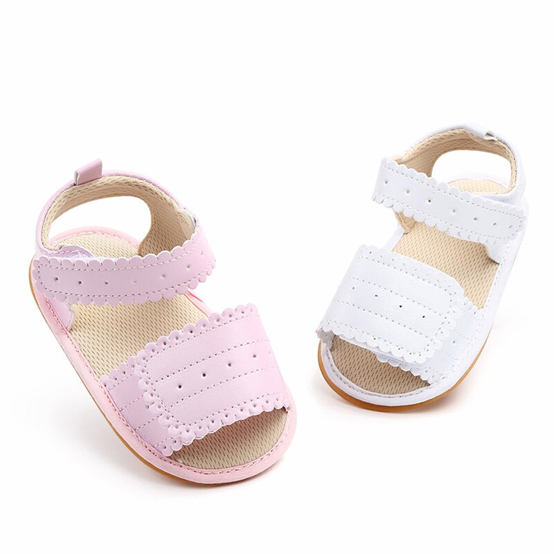 Summer Baby Girl Sandal Soft Sole Shoes PU White Pink Sandals Toddler Infant Prewalkers Baby Princess Sandals22