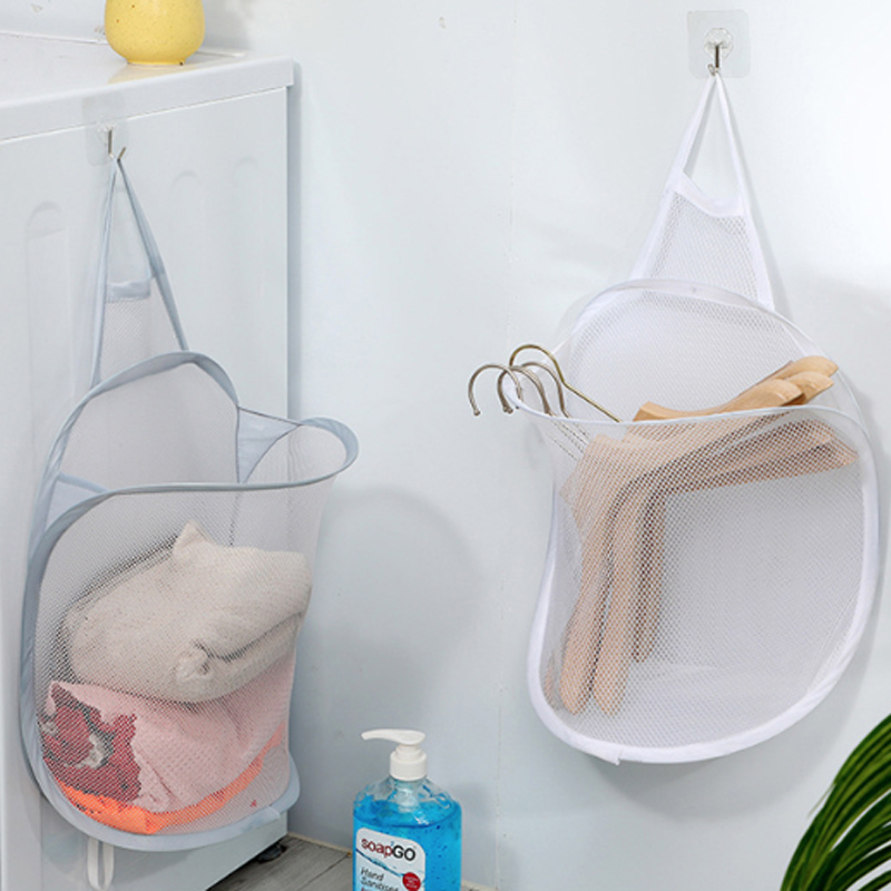 Foldable Breathable Laundry Basket Wall-mounted Laundry Hamper Multifunctional Household Large-capacity Laundry Hamper