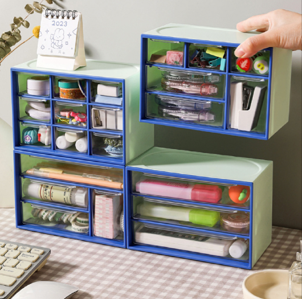 Multifunctional Drawer Style Nine Grid Desktop Sto... – Grandado