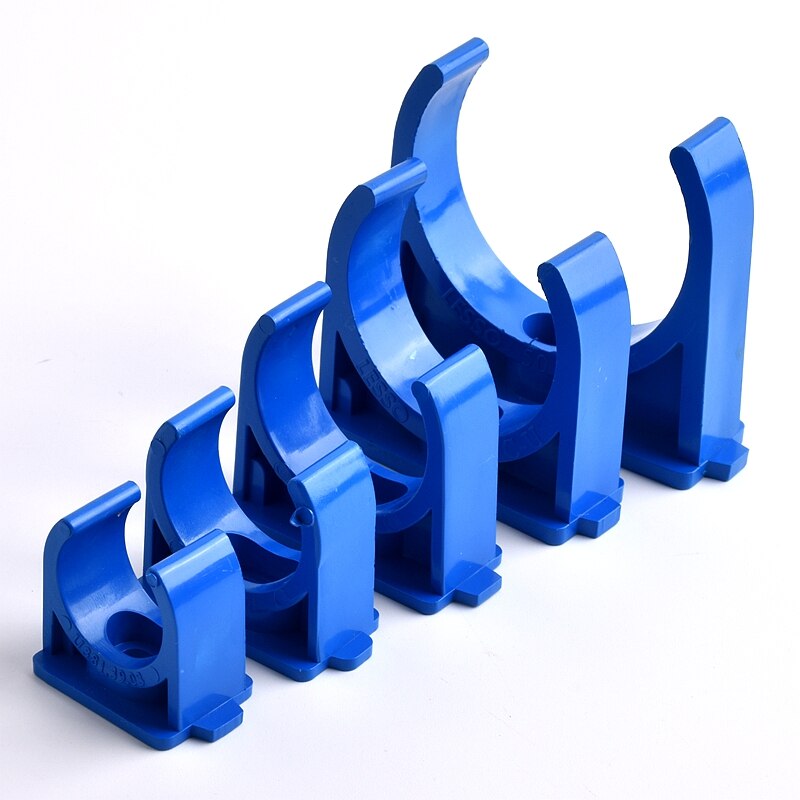 5~20pcs 20~50mm Blue PVC Pipe Clamp Connector Garden Irrigation Aquarium Fish Tank Watering Adapter Fittings Fixing Joints