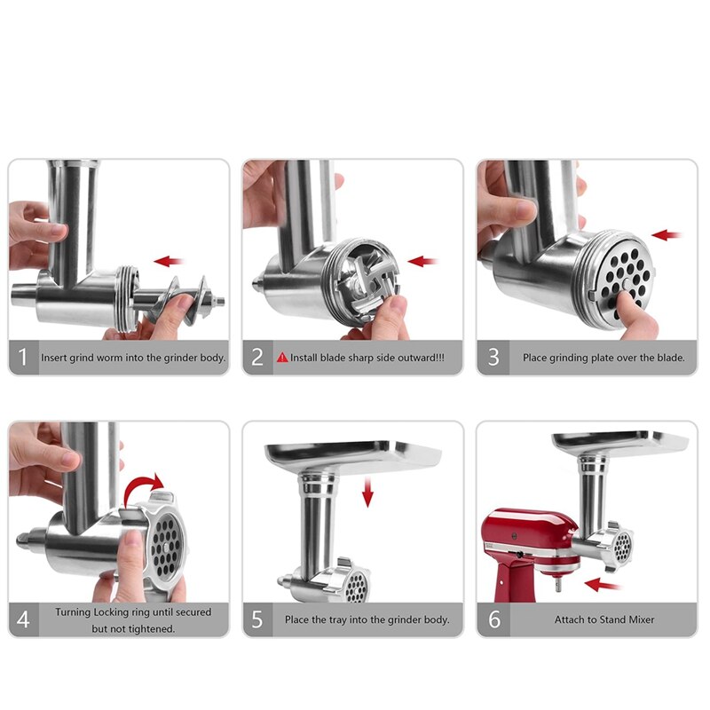 Geeignet für Kitchenaid Hackfleisch Fleisch Einlauf Allgemeine Zubehör Hacken Werkzeug