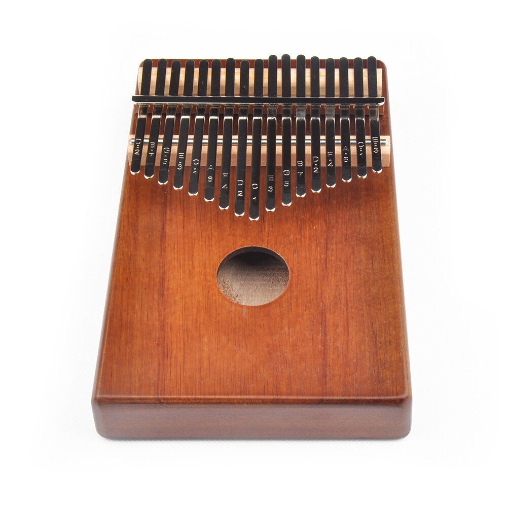 Piano 17 chave kalimba mbira caixa de música calimba mini dedo piano mogno instrumento musical de madeira 21 teclas 30 chave máquina: 08 Brown