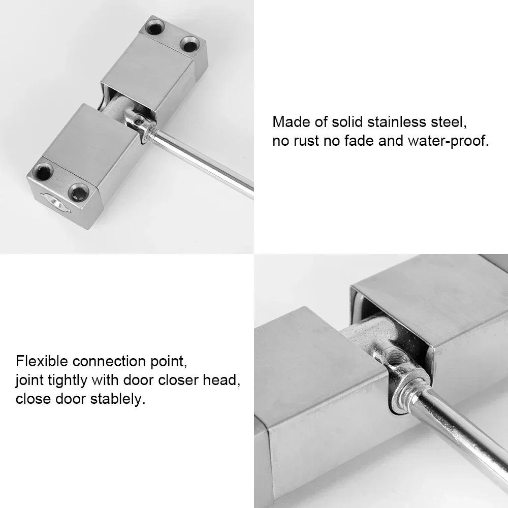 Durable Furniture Door Hardware Automatic Spring Door Closer Adjustable Stainless Steel Door Closing Device Security Lock