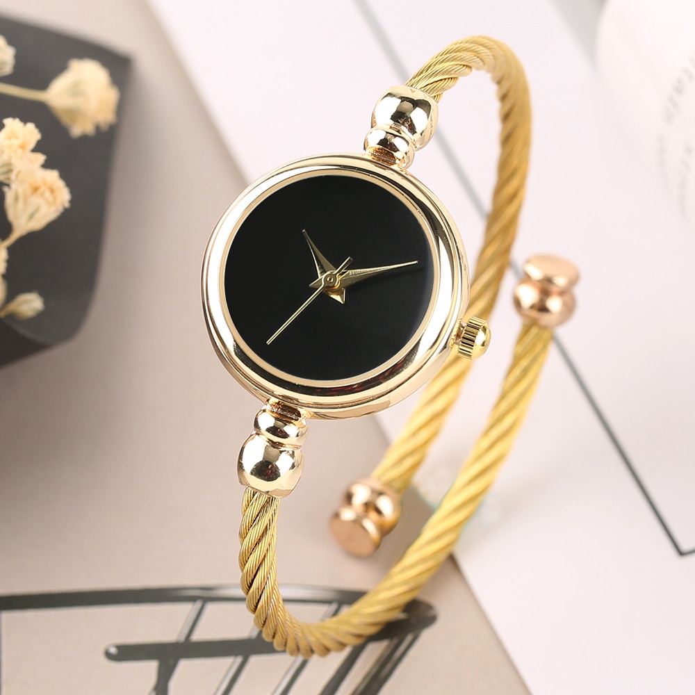 Luxe Dames Bangle Horloges voor Vrouwen Gouden Armband Horloge Mode Minimalistische Quartz Klok Reloj Mujer