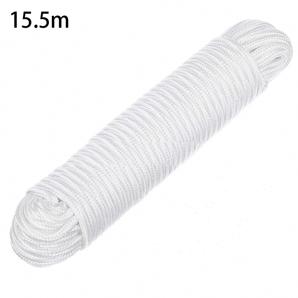 Nylon Braided Rope 6MM Flagpole Lifting Rope Outdoor Flagpole Accessories Durable Polypropylene Material Solid Braid: 15 5 meters