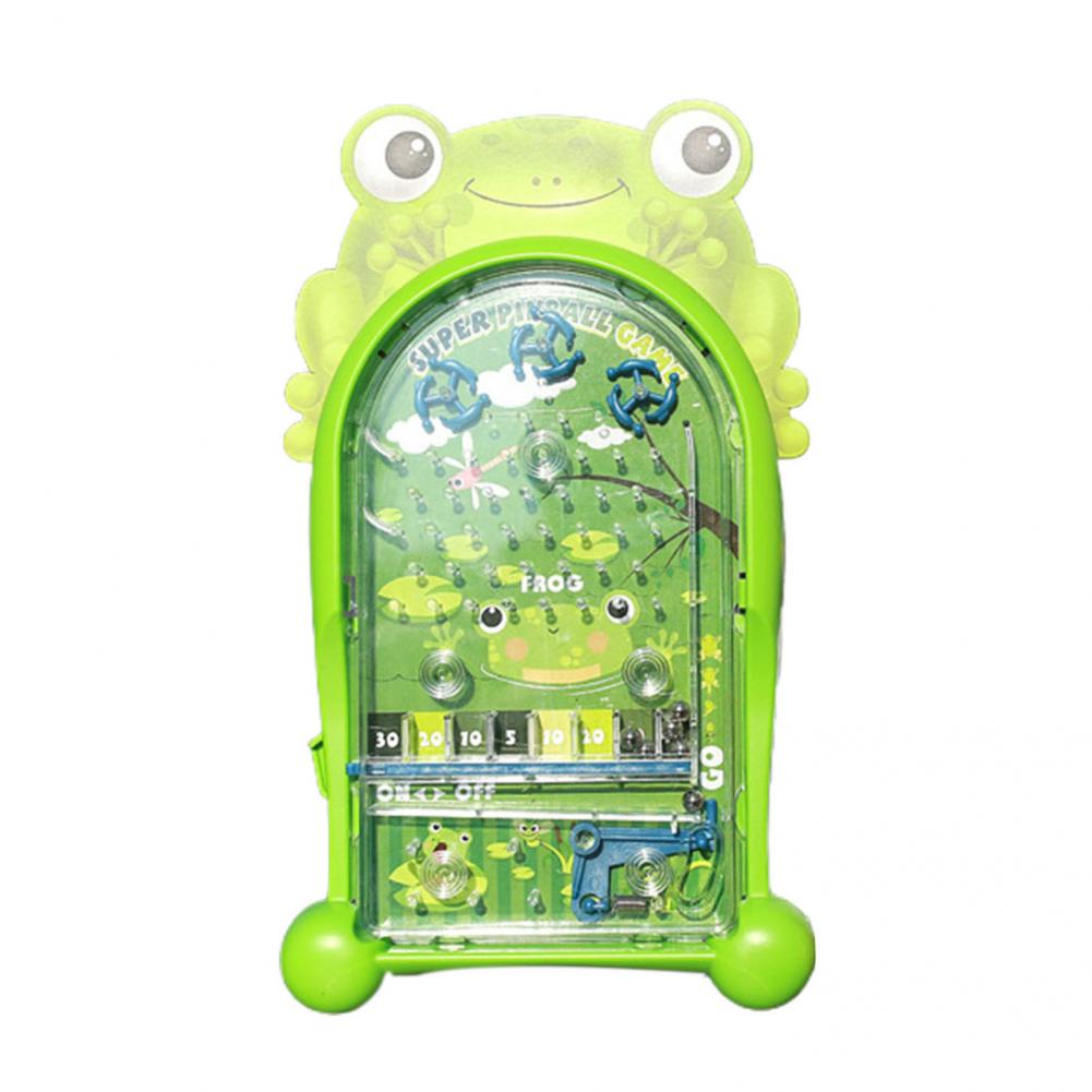 Mini Pinball Game Excellent Cartoon Animal Frogs Shape Pinball Toy Wear Resistant Pinball Machine