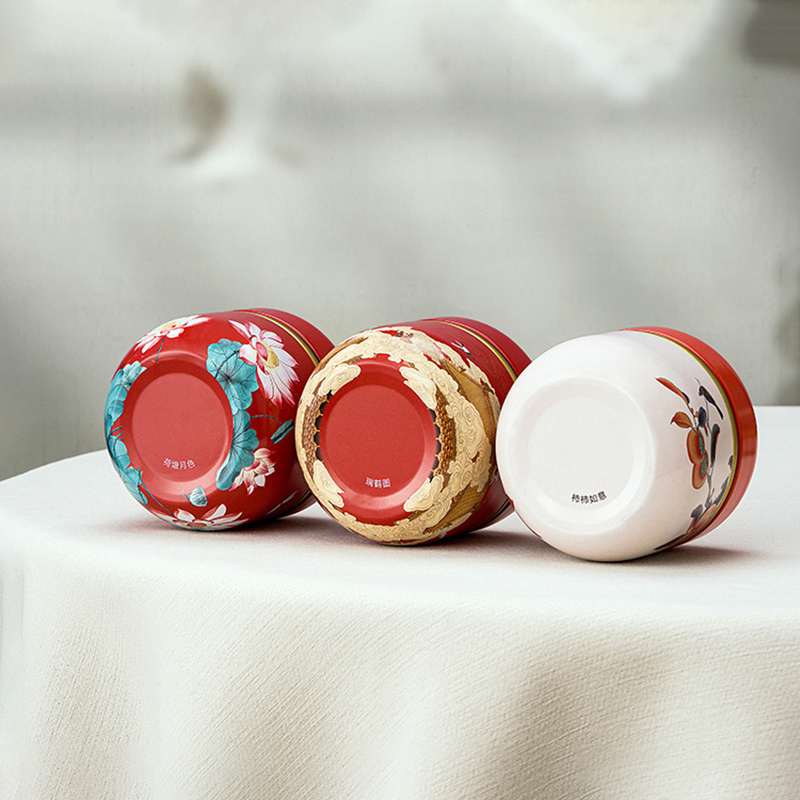 Barattoli di latta vuoti in banda stagnata Contenitori cinesi per la conservazione di dolci Scatole riutilizzabili Lattine con coperchio per candele da tè sfuse Conservazione artigianale