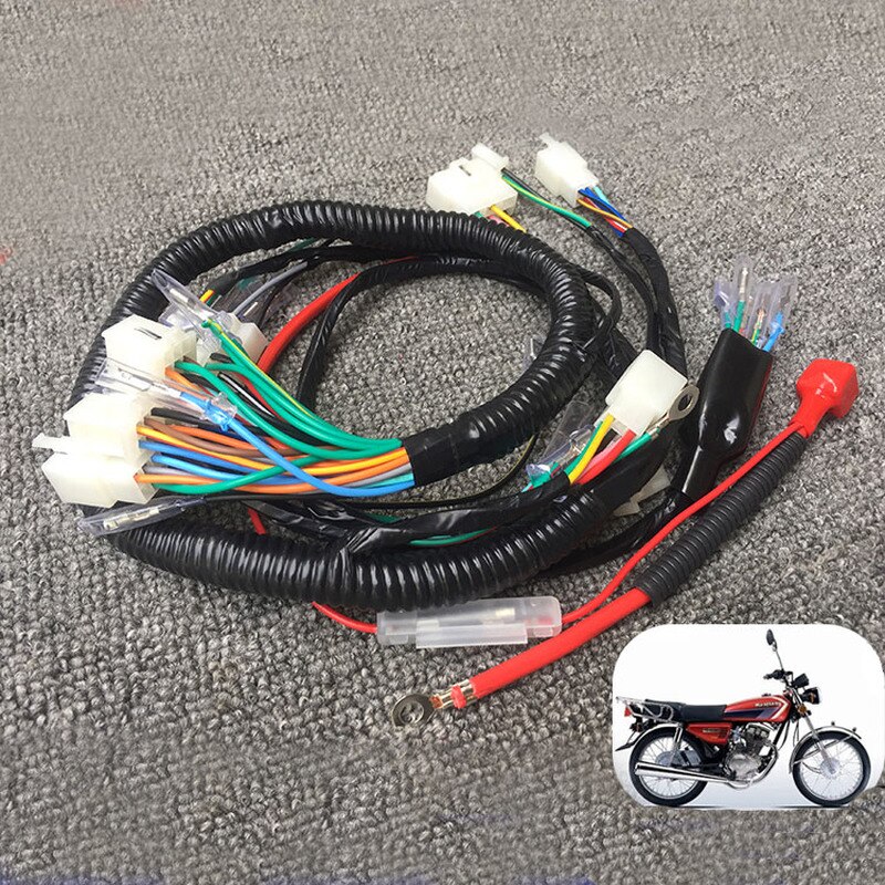 motorcycles electric full assembly spare parts entire vehile cable wire line for Honda 125cc CG 125 CG125