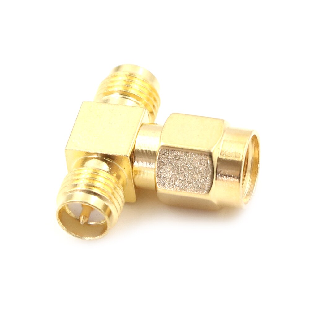 Female 3 way adapter RF coaxial coax adapter RP-SMA to RP-SMA 3 way Triple T connector RP-SMA male to 2 RP-SMA