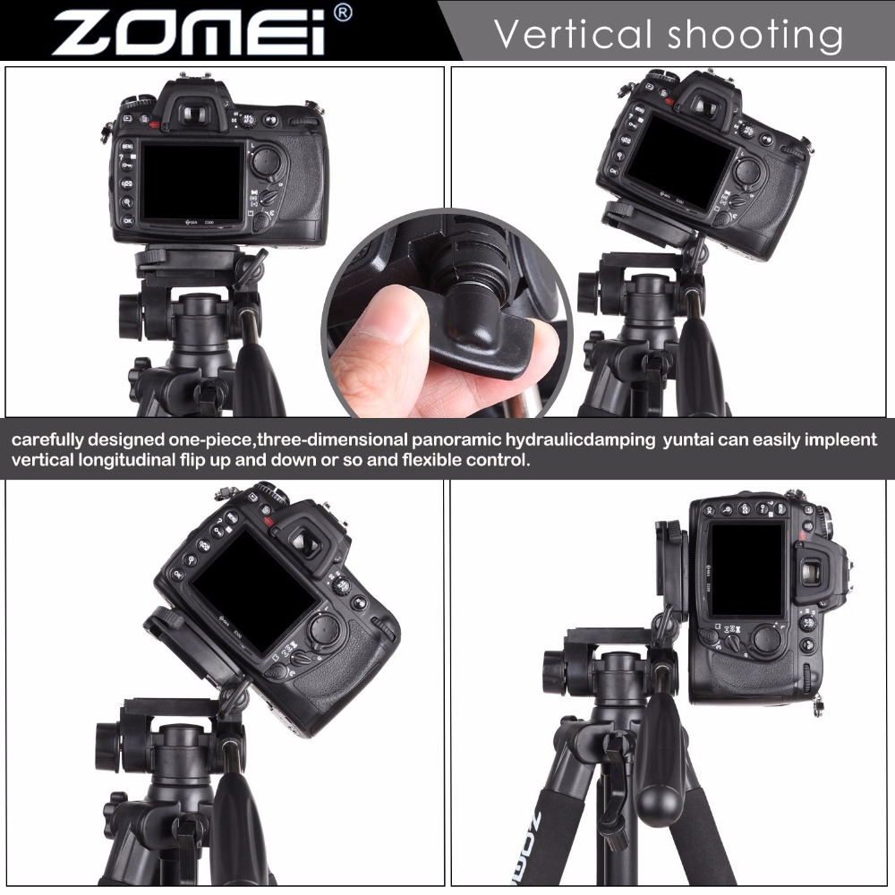 ZOMEI Q111 Professionelle Tragbare Reise Aluminium Kamera Stativ und Pfanne Kopf für SLR DSLR Digital Kamera Drei Farbe