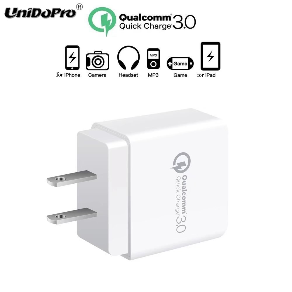 UNIDOPRO-cargador de pared de carga rápida QC 3,0, 18W, enchufe de EE. UU., UE, CA, para Teclast T20 , X98 Plus II, P10, T10, X10 +, Tbook 10 S
