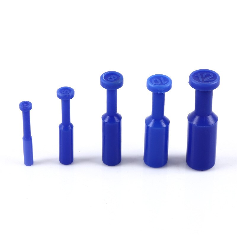 10 st blå nylon pneumatisk blindpluggslang slang, tryckpassningskontakt luftledning 4/6/8/10/12mm