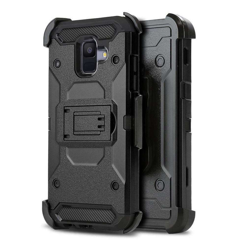 Heavy Duty Hybrid Armor Case For Samsung Galaxy A6 Shockproof Protective Belt Clip Holster Cover For Samsung Galaxy A6