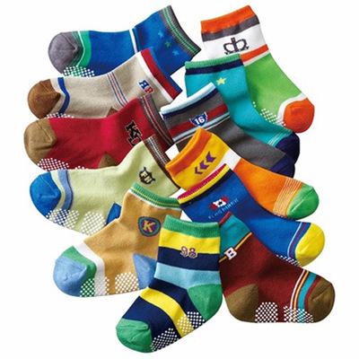 24 stücke = 12 paar Anyongzu Karikatur Art Herbst Winter Reine Baumwolle Jungen Mädchen Anti Schleudern Socken 1-3t Baby Socken 10-12cm: 3