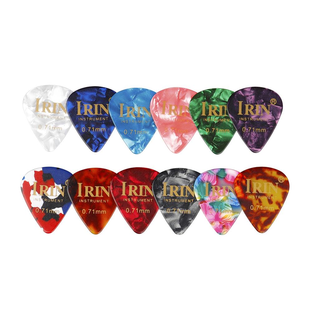 100pcs/box Celluloid 0.71mm Guitar Finger Pick Color Ukulele Guitar Picks Stringed Musical Instruments Guitarra Pick Parts