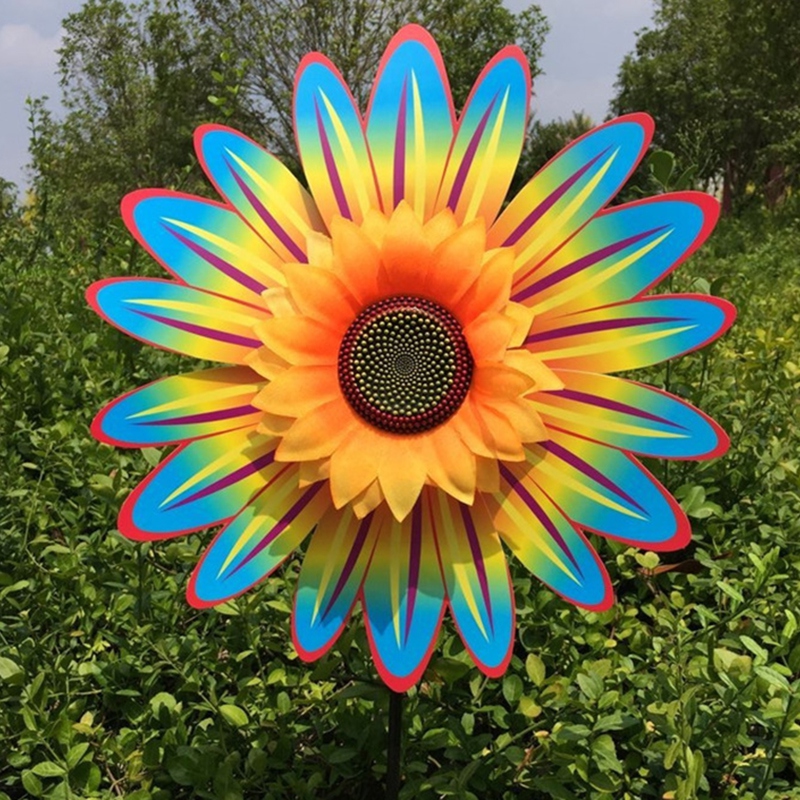 Zonnebloem Wind Spinners Voor Tuin En Tuin Grote Wind Spinner Buitenwind Sculpturen Verjaardagscadeaus