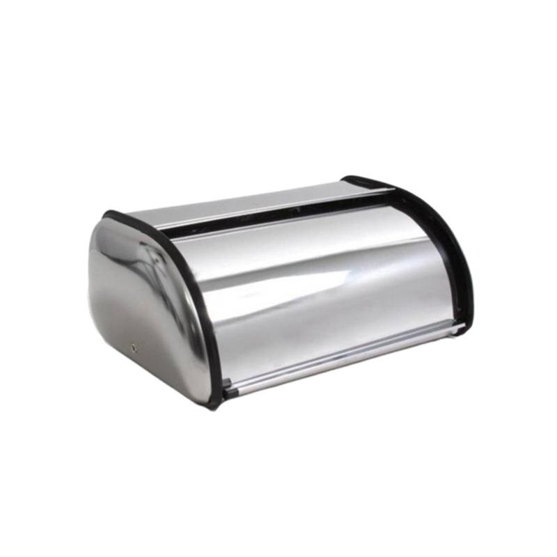 Roestvrij Staal Brood Storage Case Met Venster Brood Cake Container Thuis Keuken Brood Box Organizer Bakkerij Keuken Gadget: No Window
