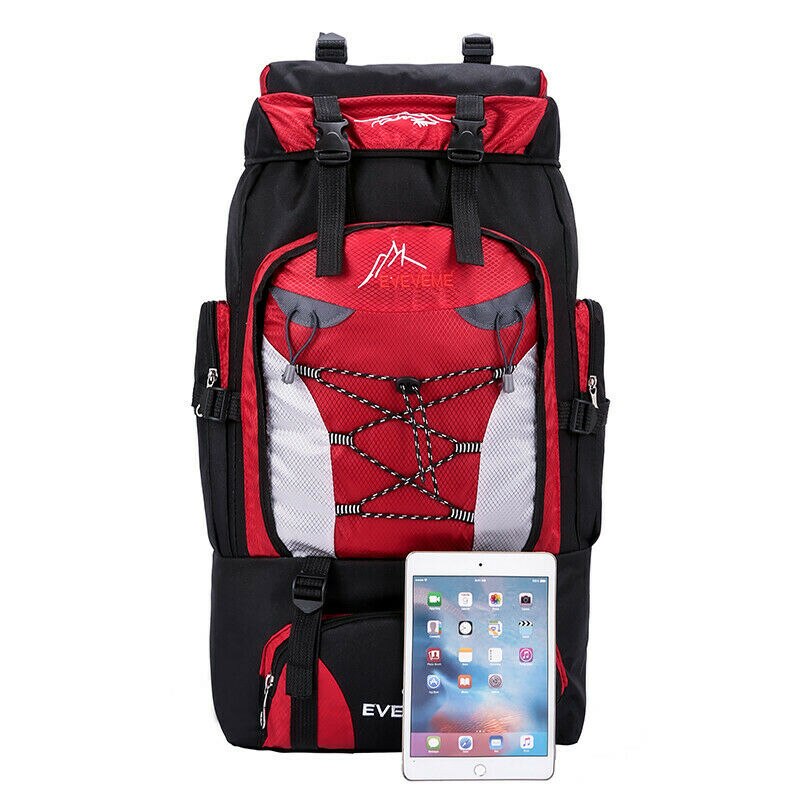 Unisex stor vattentät resa ryggsäck vandring camping ryggsäck vandring bagage väska sport resor 80l