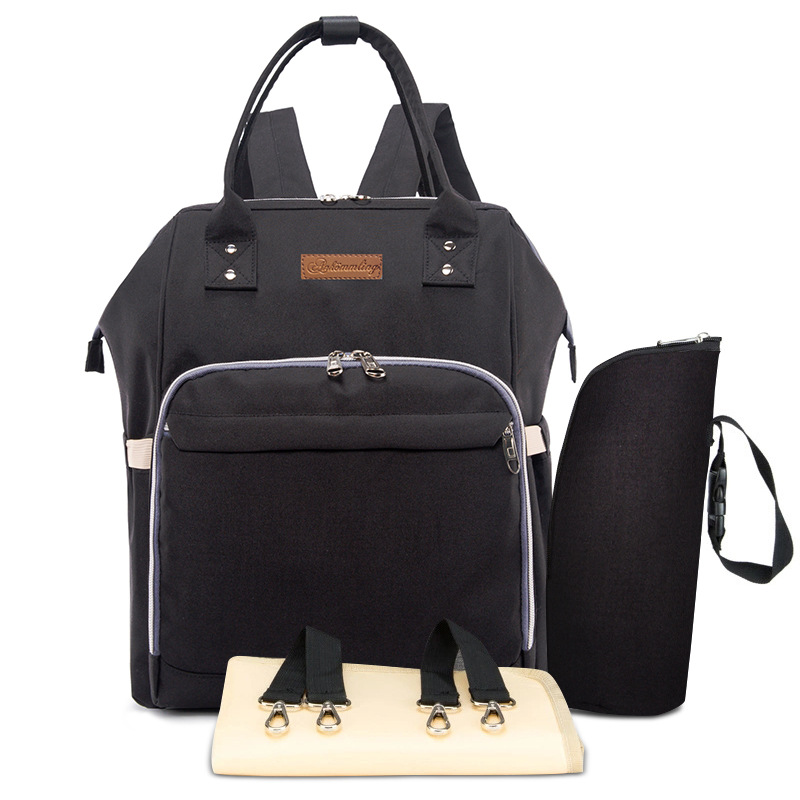 Ankommling2020 Style offres spéciales sac à couches étanche offres spéciales sac à couches imprimé à pois multi-fonctionnel: Black