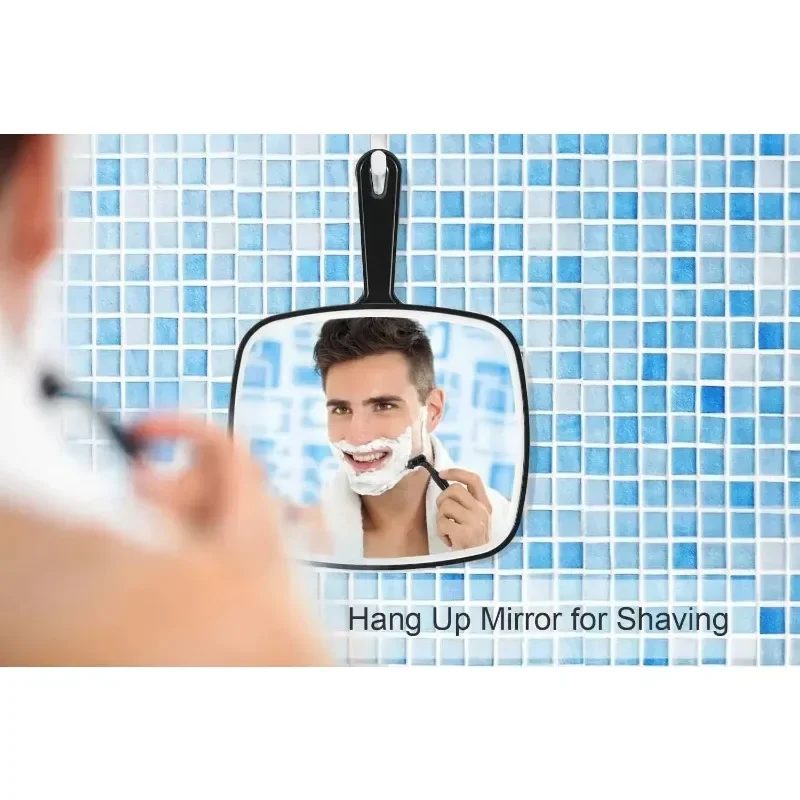 Handspiegel, große Spiegel, tragbare Handspiegel mit Griff für Friseure, Dusche, Haarschnitt, Friseure, Salon für Damen und Herren