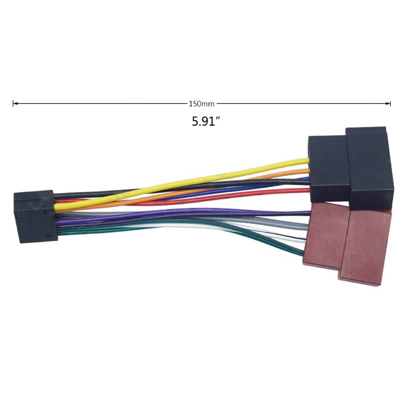 Ledningsnätadapter för kenwood bilstereo radio iso-kontakt 16- stifts kontaktkabel
