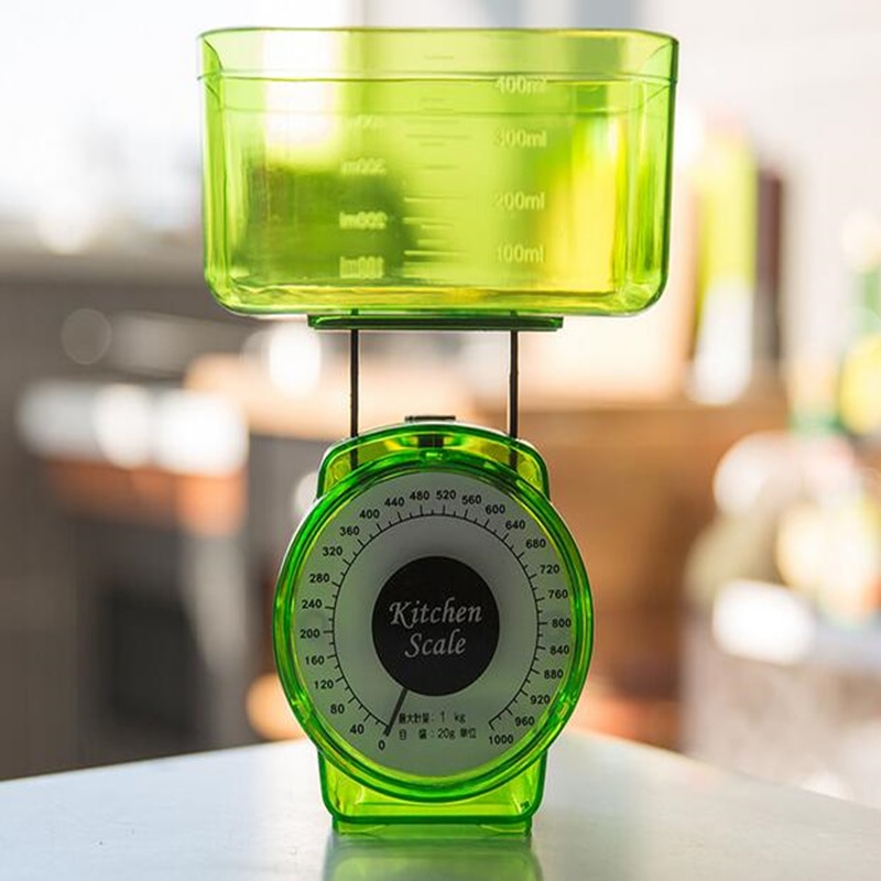 Mini kitchen Scale with tray bowl Measure and Compass Mechanical Scales balance Measuring weight cooking tool