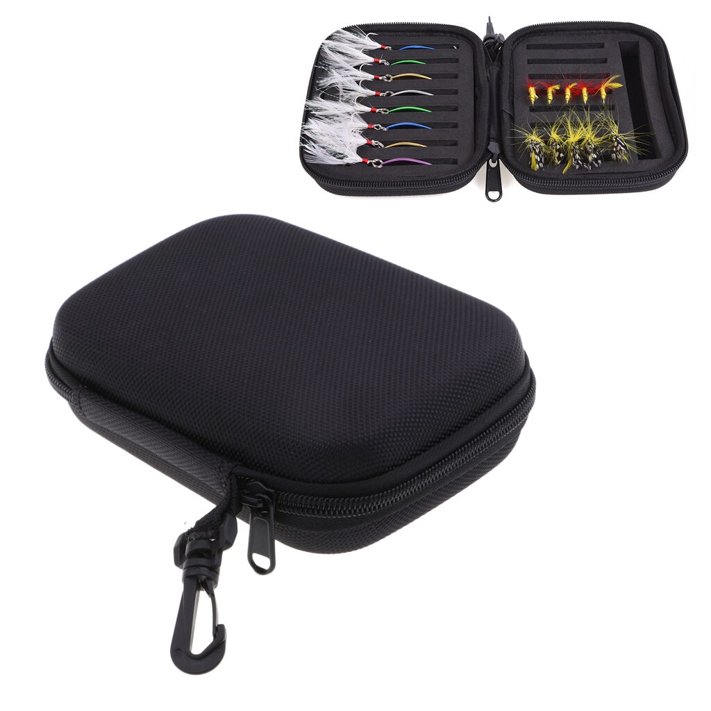 Fishing Lures Bag Large Capacity Fly Box Case with ABS hanging hook Fishing Tackle Boxes for Spoons Flies Jig Head