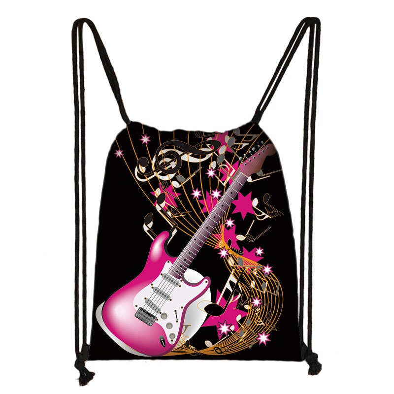 Mochila de Piano/guitarra con cordón para mujer, bolsa de viaje para adolescentes, niños y niñas, bolsa de almacenamiento para notas musicales: skdpiano09