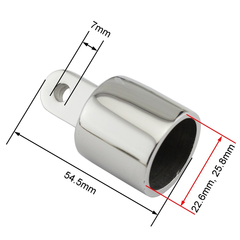 Bimini-Accesorios de tapa superior de acero inoxidable, 316, 1 pulgada, 7/8