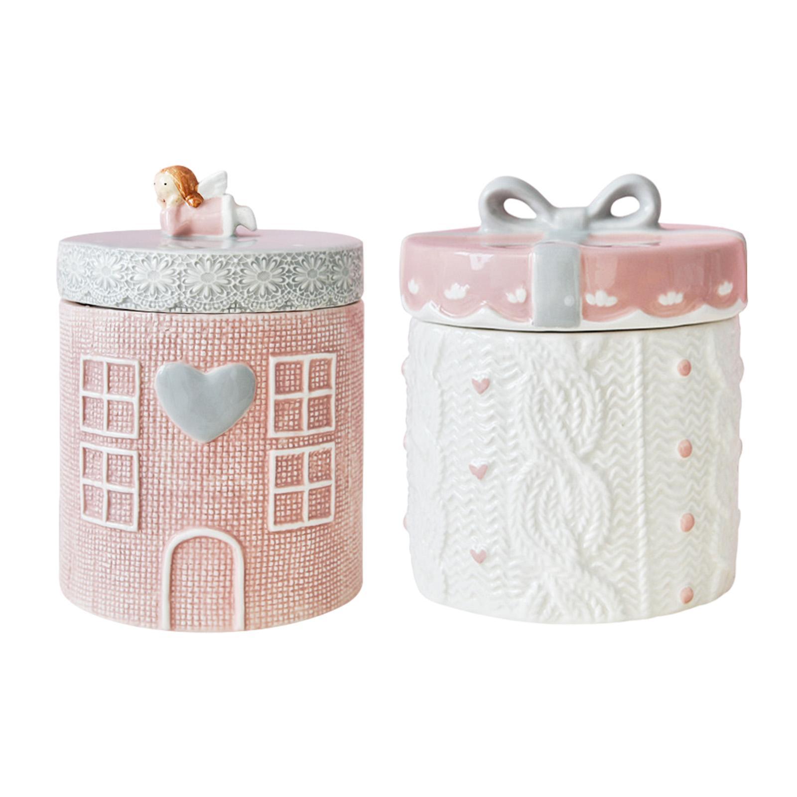 Boîte de cuisine en céramique avec couvercle hermétique, récipient de stockage des aliments, pot à strass rond pour thé, grains de café, épices, comptoir de cuisine, collations